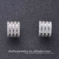2018 hot sale stud earrings white zircon heart shape design earring